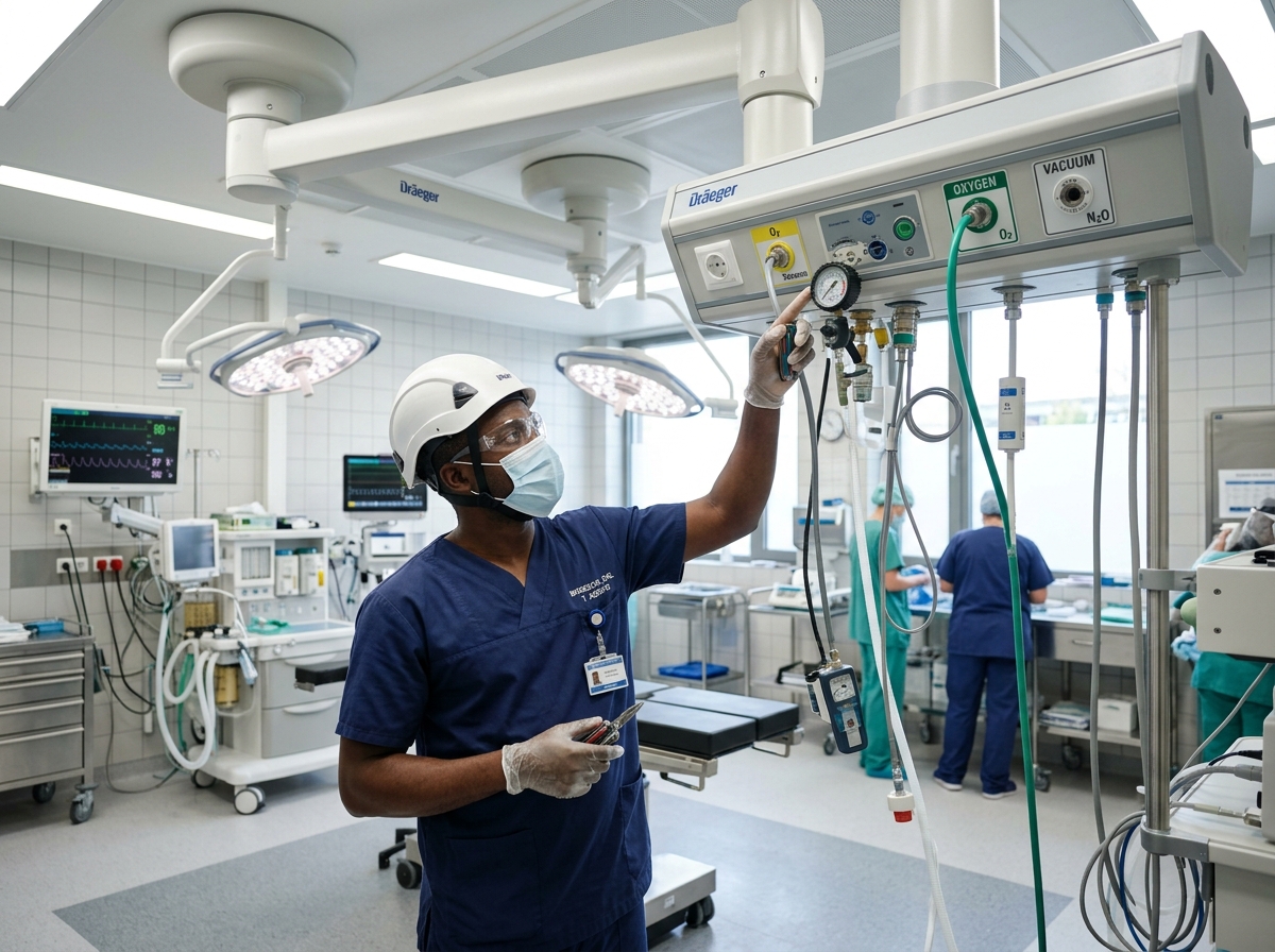 Regional Hospital - Medical Gas & Overhead Pendant Installation