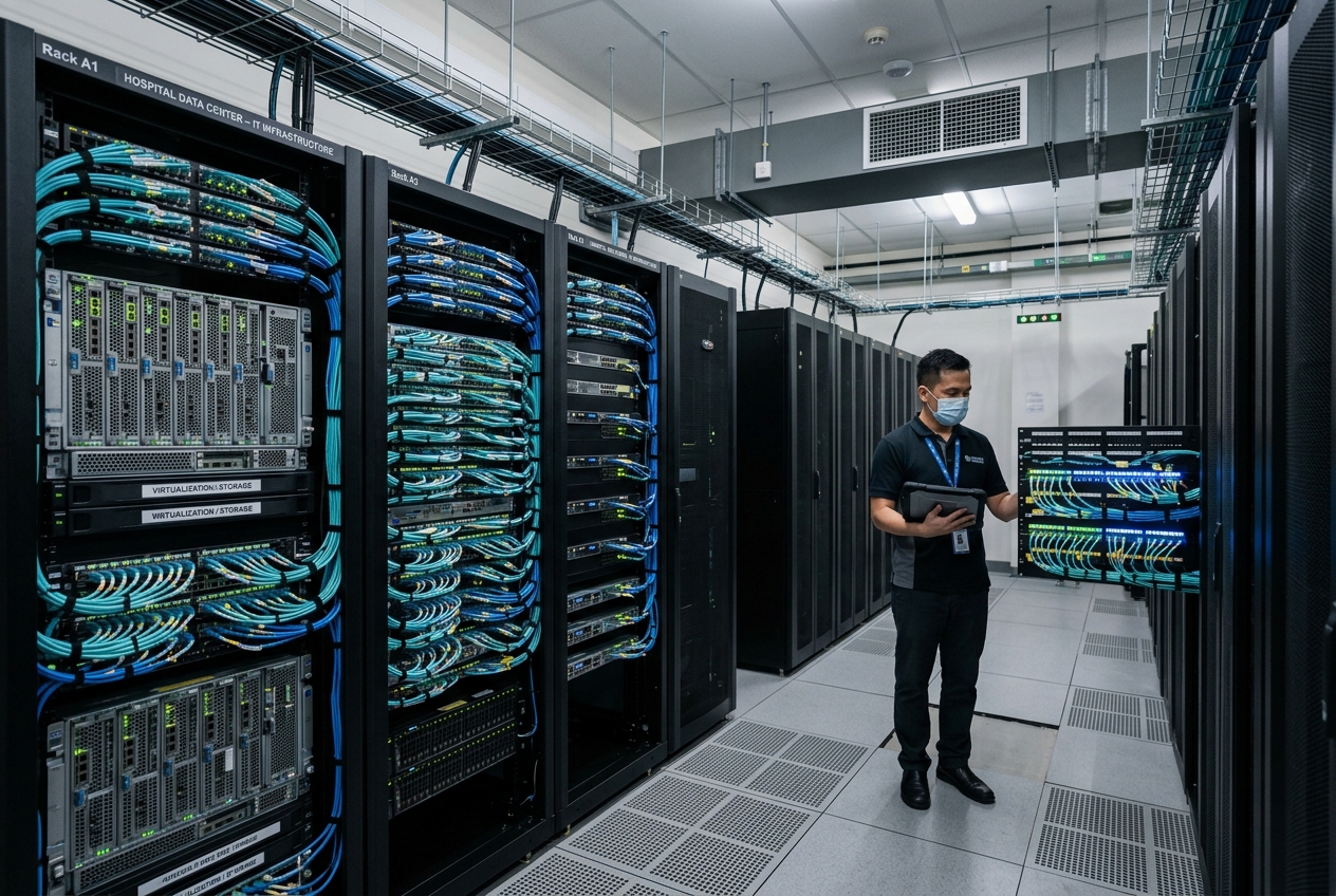 Hospital ICT Server Room & Data Infrastructure